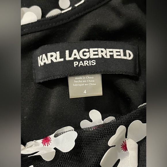 Karl Lagerfeld 3-D Daisy Mini Shift Dress - Picture 7 of 9